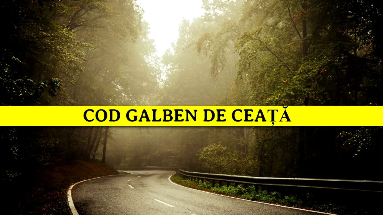 Avertizări ANM de cod galben de ceață. Vizibilitate redusă în București și 13 județe din țară