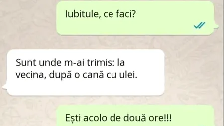 BANCUL ZILEI | Vecina și cana cu ulei