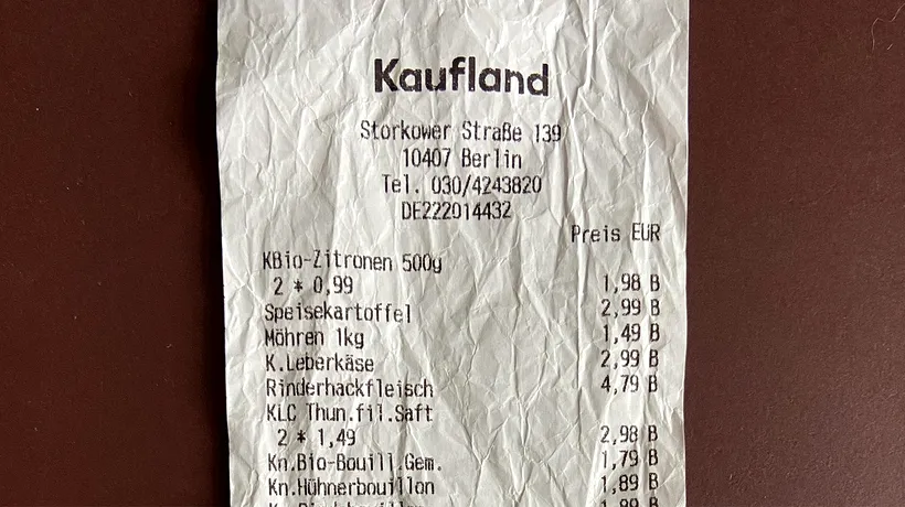 Ce poți cumpăra cu 55€ (273 lei) într-un supermarket Kaufland din Germania. Poți trăi 7 zile cu aceste alimente!