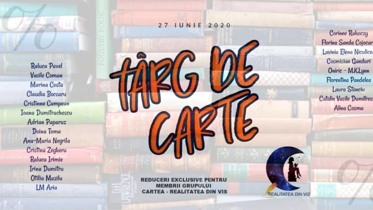 SOLUȚIE. În ciuda pandemiei, autorii români își pot vinde cărțile pe grupuri on-line! La sfârșitul săptămânii - un nou târg de carte în mediul virtual