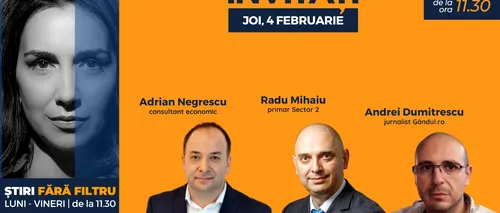 GÂNDUL LIVE. Primarul Sectorului 2, Radu Mihaiu, se află printre invitații Emmei Zeicescu la ediția de joi, 4 februarie 2021, de la ora 11.30