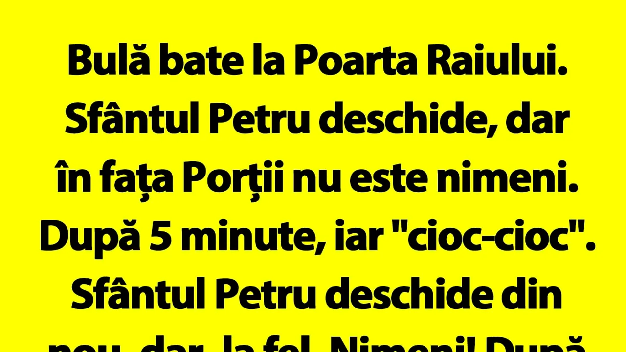 BANC | Bulă bate la Poarta Raiului