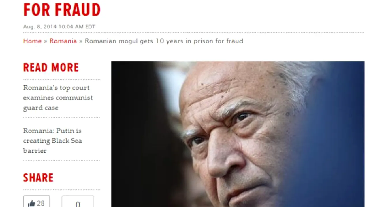 „Mogulul media român, condamnat la 10 ani de închisoare