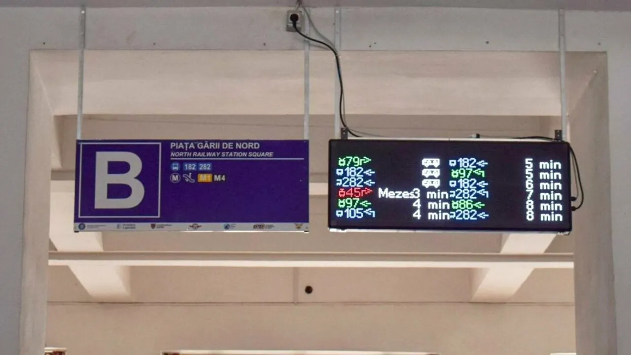 Pasagerii aflaţi în GARA de NORD au acum la dispoziție PANOURI DIGITALE cu informații despre călătoria în Bucureşti