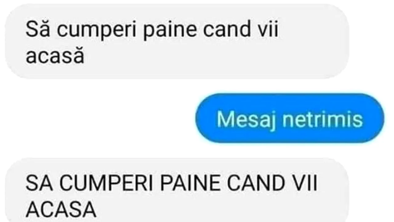 BANCUL DE VINERI. „Mesaj netrimis”