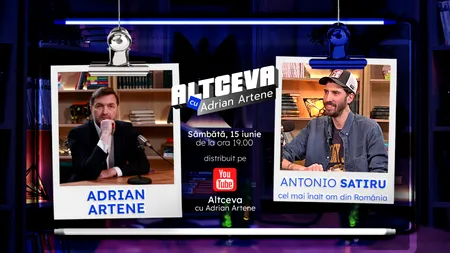 Cel mai ÎNALT om din România, Antonio Satîru, s-a confesat la „Altceva cu Adrian Artene”: viața cu capul în nori!