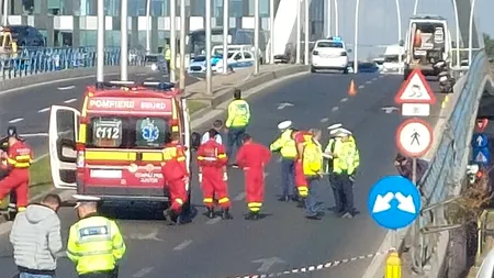 Accident grav în București. Un tânăr a murit. Circulația este restricționată pe Podul Basarab