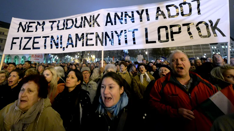 Mii de persoane, protest în Budapesta: Guvernul vrea marionete tâmpite ușor de controlat