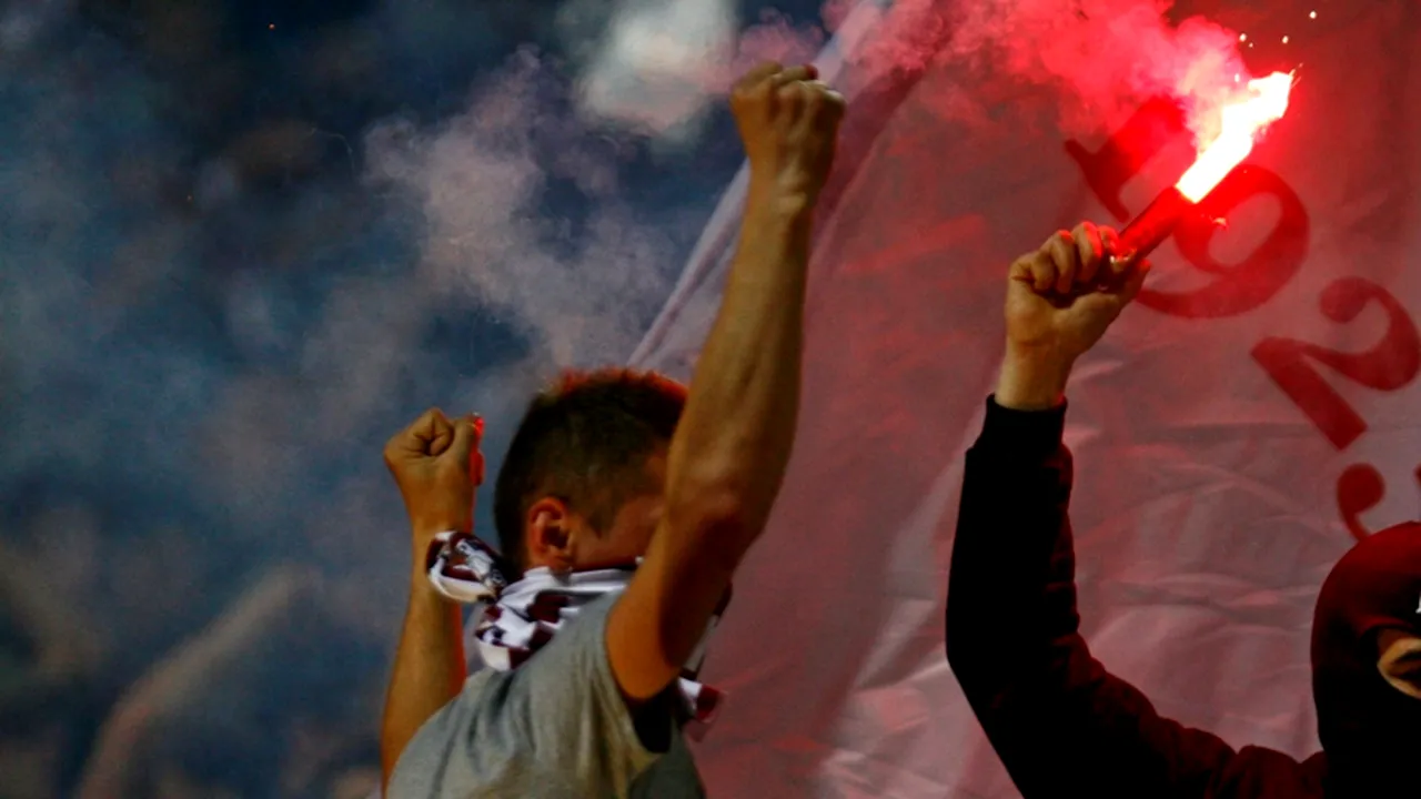 Doi suporteri rapidiști, conduși la secția de polițe