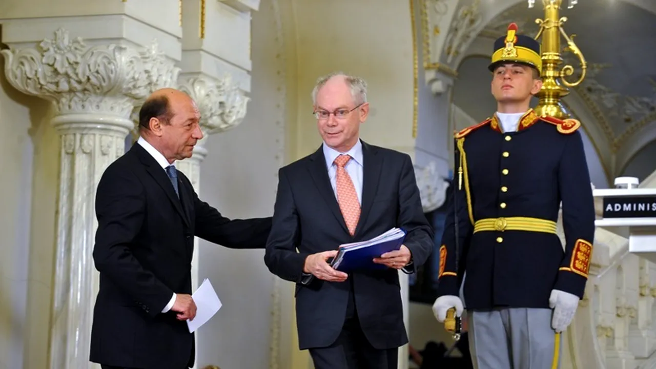 Cum l-a făcut președintele Consiliului European să râdă pe Traian Băsescu. VIDEO