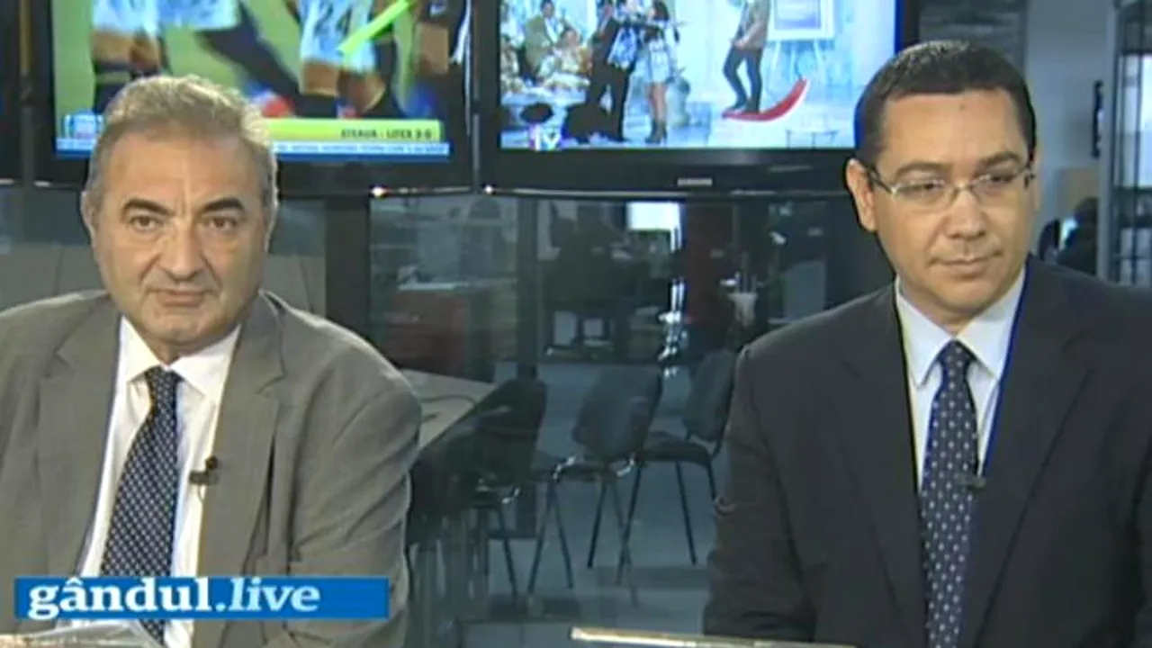 Victor Ponta, la Gândul LIVE: 