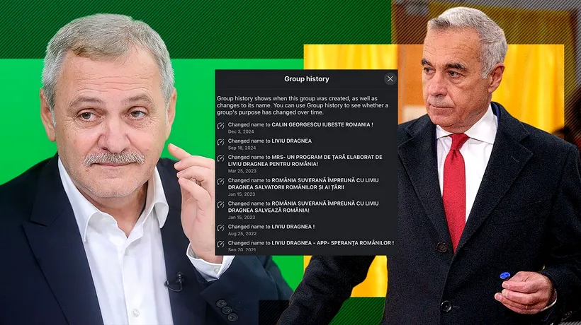 Un grup de Facebook care îl susținea pe Liviu Dragnea s-a TRANSFORMAT peste noapte într-un fan page al lui Călin Georgescu