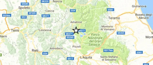 Cutremur de suprafață de 4,4 grade în centrul Italiei, resimțit și în Roma