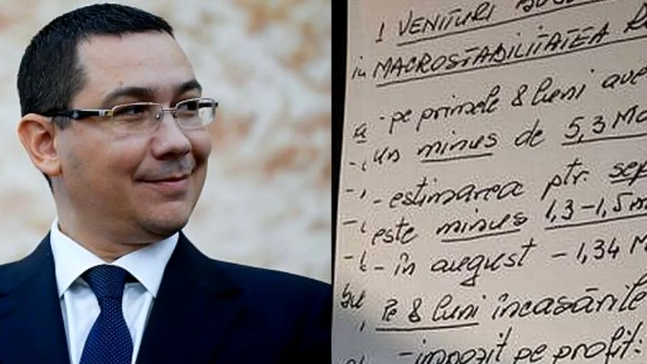 Notițele lui Băsescu, studiate cu lupa la Palatul Victoria: cum apar cifrele văzute prin ochii Guvernului