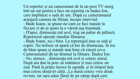Bancul de marți | Badea Ion împlinește 100 de ani