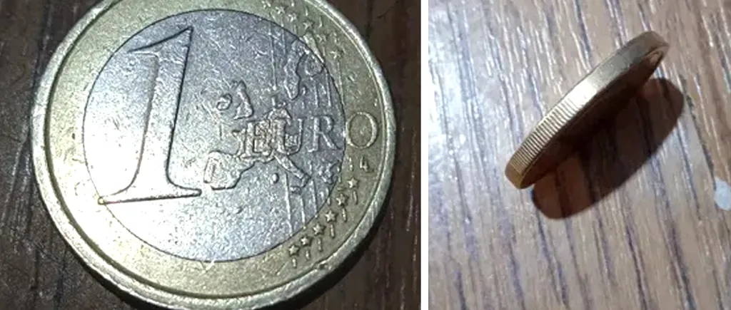 Ai așa ceva? Moneda de 1 euro cu defect, estimată de colecționari la 6.000 de lei