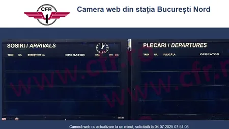Panourile de informare şi camerele video din Gara de Nord NU FUNCȚIONEAZĂ, vineri dimineață. Precizările CFR despre incident