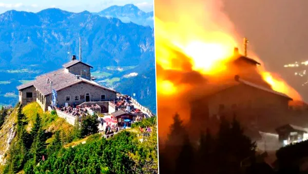 „Cuibul Vulturului”, celebrul refugiu montan al lui Hitler din Bavaria, a luat foc. 200 de pompieri s-au luptat cu flăcările. De ce crede poliția germană că incendiul ar fi fost provocat