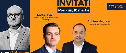 GÂNDUL LIVE. Andrei Baciu, secretar de stat în Ministerul Sănătății, se află printre invitații lui Bogdan Pavel la ediția de miercuri, 10 martie 2021, de la ora 11.30