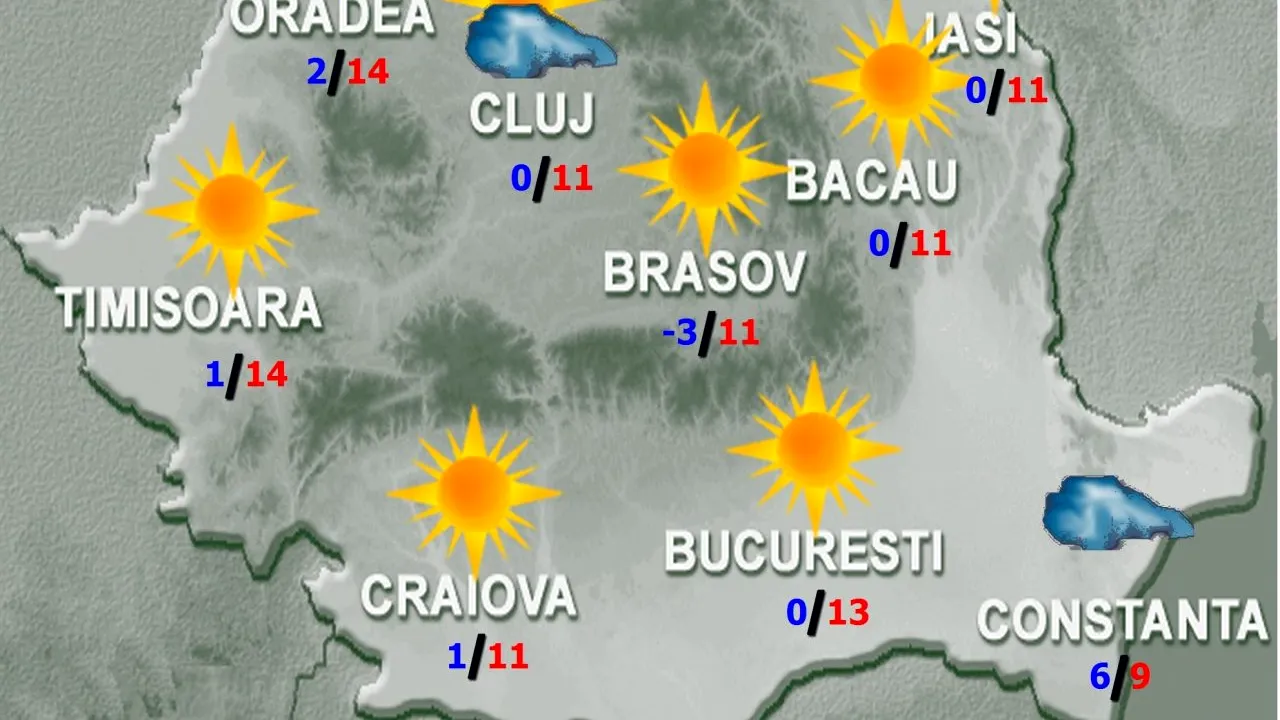 Prognoza meteo pentru 25 și 26 octombrie. Vremea se va menține rece pentru această perioadă