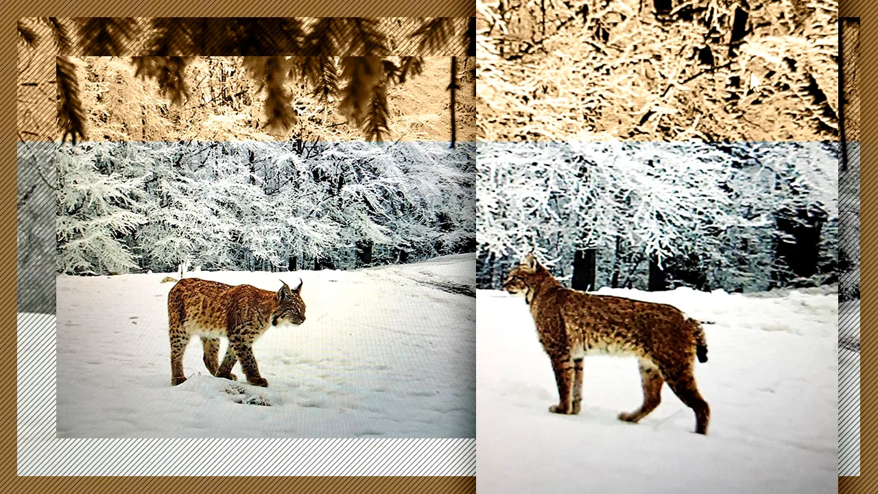 IMAGINI EXCLUSIVE | Apariție RARĂ în Masivul Căpățânii. Trei râși, specie STRICT PROTEJATĂ, surprinși de camerele de monitorizare. Specialist în vânătoare: „Este prima dată când vedem trei exemplare la un loc”