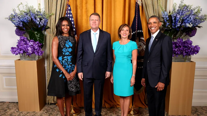 Iohannis s-a pozat alături de Obama, la dineul oferit de președintele SUA