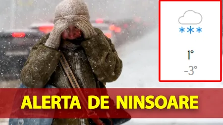 Alertă de ninsoare emisă de meteorologii Accuweather. În ce zone din România va ninge