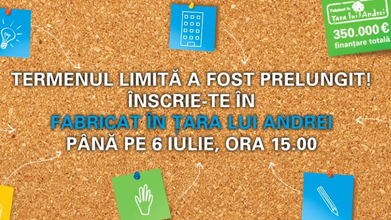 Perioada de înscrieri în Fabricat în Țara lui Andrei a fost prelungită. Cine poate intra în competiție