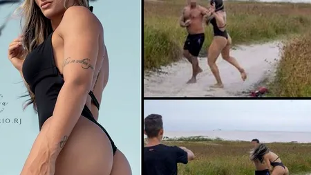 O luptătoare MMA a lovit un bărbat care s-ar fi masturbat în timpul ședinței foto la care tânăra participa