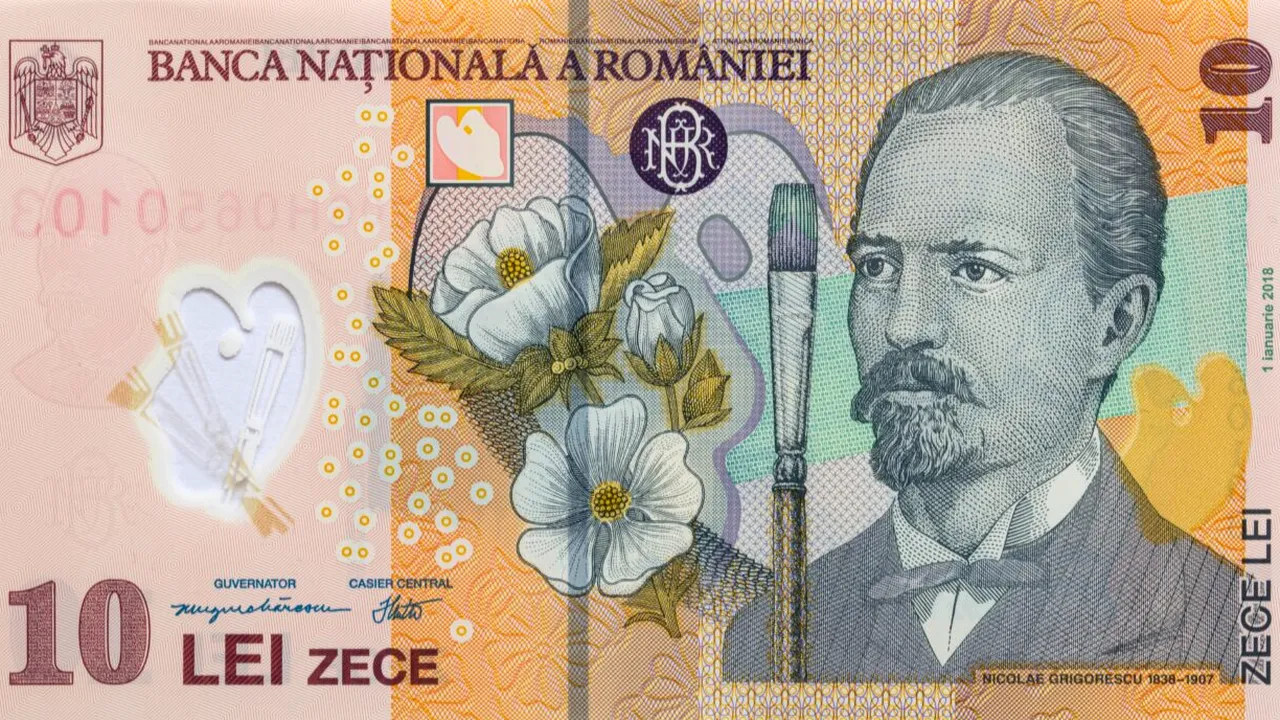 Figura feminină care apare pe bancnota de 10 lei. Cine este femeia care poartă basma pe cap, de fapt