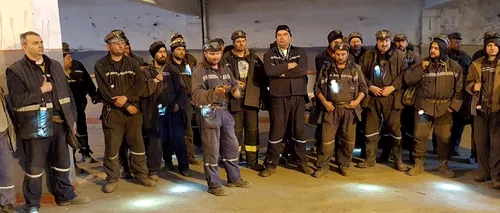Zece dintre protestatarii mineri care au rămas blocați în subteran în Hunedoara au ajuns la spital
