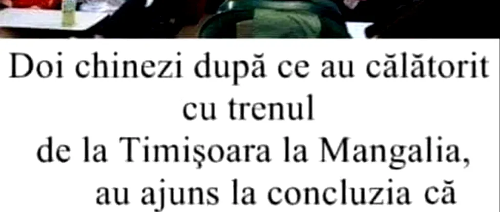 Bancul de duminică | Doi chinezi, cu trenul în România