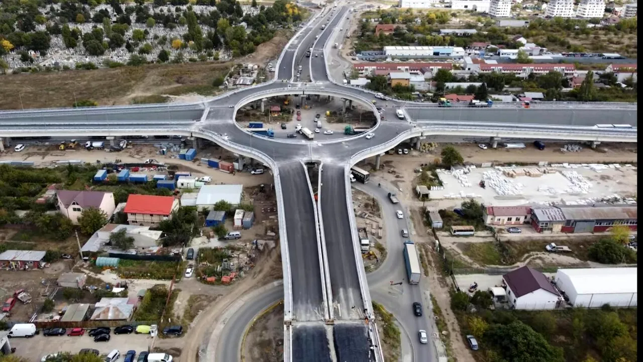 GALERIE FOTO | Pasajul Domnești este aproape gata. Cum arată acum cel mai așteptat pod de pe Centura Capitalei și când se va circula pe el