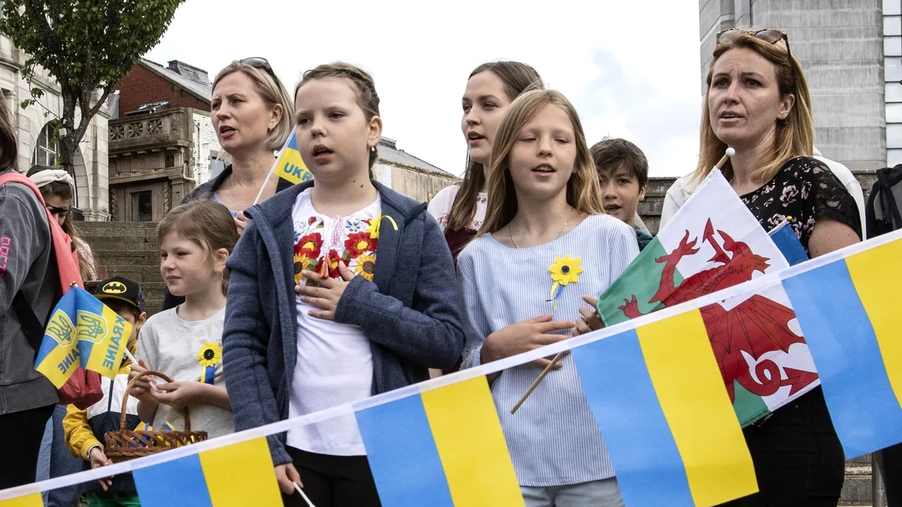 Swansea Hold Vigil For Ukrainian Children Lost In The War 