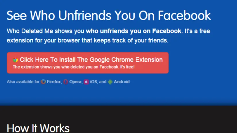 O nouă aplicație care îți arată cine ți-a dat unfriend pe Facebook