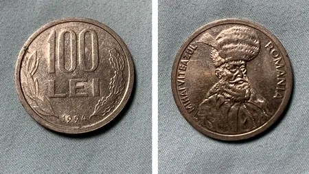 Suma impresionantă cu care se vinde în 2026 celebra monedă de 100 lei din anii '90, cu chipul lui Mihai Viteazu