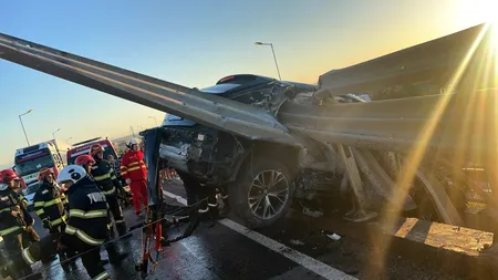 Accident mortal pe DN 1. Șoferul a rupt glisiera ce separă benzile de circulație