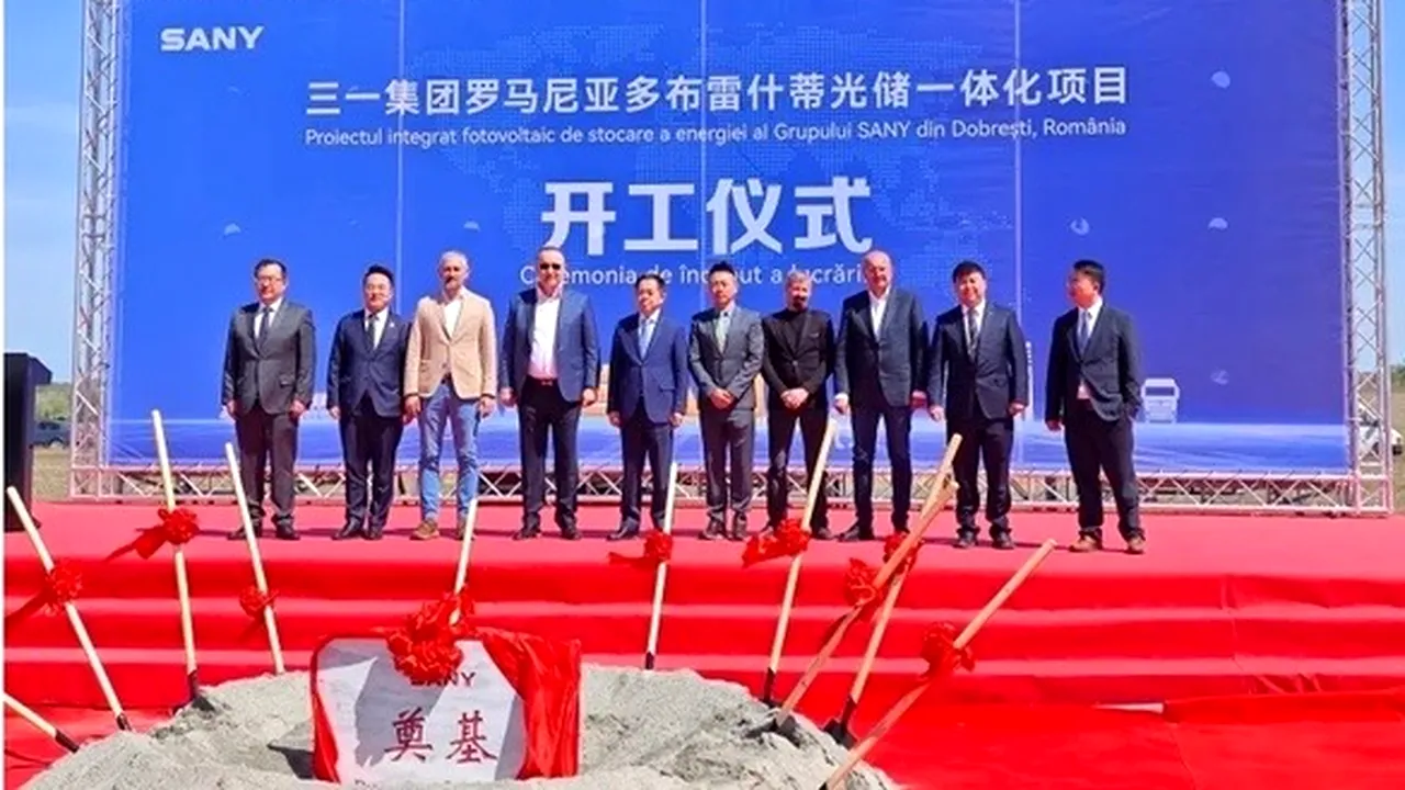 Gigantul chinez SANY dă startul lucrărilor la un proiect major de energie verde în Dolj