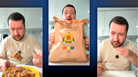 Ce conține rația militară românească. Un tiktoker a testat meniul pe care îl primește un militar român pentru o zi întreagă