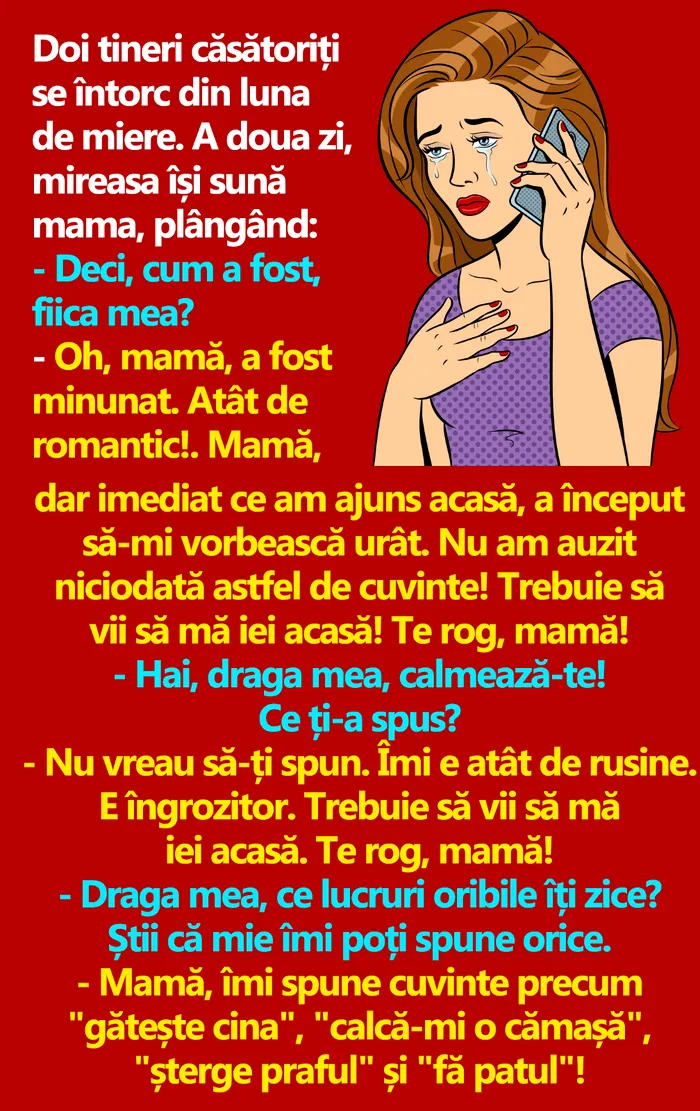 Din seria „Bancul zilei”: Dumnezeu a creat prima dată doi bărbați, nu un bărbat și o femeie. Deoarece se certau foarte des, le-a ascuns organele reproducătoare și le-a spus ca acela dintre ei care și-l găsește primul va fi bărbatul, celalalt urmând a fi femeia. Continuarea, aici.  BANCUL ZILEI | Rămas șomer, Bulă se duce la Oficiul pentru Plasarea Forţei de Muncă Rămas șomer, Bulă se duce la Oficiul pentru Plasarea Forţei de Muncă.  – Bună ziua, vreau şi eu un loc de muncă.  – Avem ceva foarte bine plătit, dar e mult de lucru.  – Nu, mulţumesc. Dacă am bani, îi dau pe băutură.  – Atunci, avem un loc în care nu prea aveţi de muncă, dar e prost plătit. — Continuarea aici  BANC | Bulă sună la ziarul local din Vaslui pentru a plasa un anunţ la matrimoniale Bulă sună la ziarul local din Vaslui pentru a plasa un anunţ la matrimoniale.  – Ce aţi vrea să scrieţi în anunţ?  – „Mic de statură, grăsuţ. Caut blonde, înalte, cu pieptul mare, exclusiv pentru făcut dragoste. Fără obligaţii”.  – Domnule Bulă, mă cam îndoiesc că… — Continuarea aici  BANC | Bulă, la sfârşitul anului școlar: „Mamă, eşti o femeie norocoasă!” La sfârşitul anului școlar, Bulă îi spune mamei sale: – Mamă, eşti o femeie norocoasă! – De ce, fiule? – Nu mai trebuie să-mi … Continuarea aici  Banc cu Bulă | „Mamă, mamă, ia uite: pot să merg pe bicicletă fără mâini!” Bulă are bicicletă nou. Într-o zi, vine la mama lui fericit:  – Mamă, mamă, ia uite: pot să merg pe bicicletă fără mâini!  – Bravo, Bulă! Dar ai grijă să nu cazi!  Mai trec câteva zile, iar vine Bulă la mama lui:  – Mamă, mamă, ia uite: pot să merg pe bicicletă fără … — Continuarea aici  Citește și alte bancuri: BANCUL ZILEI | Într-o noapte, Bulă sună speriat la 112: „Alo, Salvarea?!” BANC | Mama își duce fiica la ginecolog. Medicul le scrie următoarele diagnostice: mamei-HP, fiicei-HHP BANCUL ZILEI | „50 de lei, pentru două minute de muncă?” BANC | Bulă și Ștrulă vor să treacă granița spre Ungaria, dar fără să-i prindă vameșii BANC | Bulă merge la oftalmolog, care îi arată pe tablă literele: C Z W N O S T A X C Z BANC | „Ți-am zis că, dacă se întâmplă ceva cu mine, poți să te întâlnești cu alte femei”