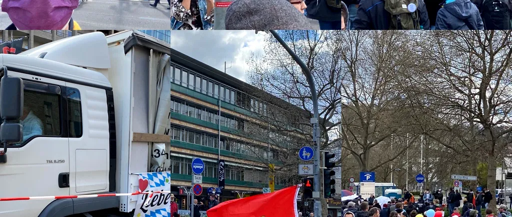 Proteste masive în Germania împotriva restricțiilor impuse de autorități! Nemții, cu zecile de mii pe străzile marilor orașe! Galerie FOTO&VIDEO din Stuttgart