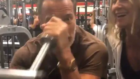 Nadia Comăneci a aniversat 43 de ani de la primul 10 al gimnasticii alături de „Terminator