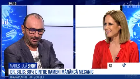 VIDEO | Dr. Mihaela Bilic: „Cred că 80% dintre oameni mănâncă mecanic. Mâncăm nu pentru că ne este foame, ci pentru că avem o insatisfacție la nivel de trăiri, de senzații și de emoții”