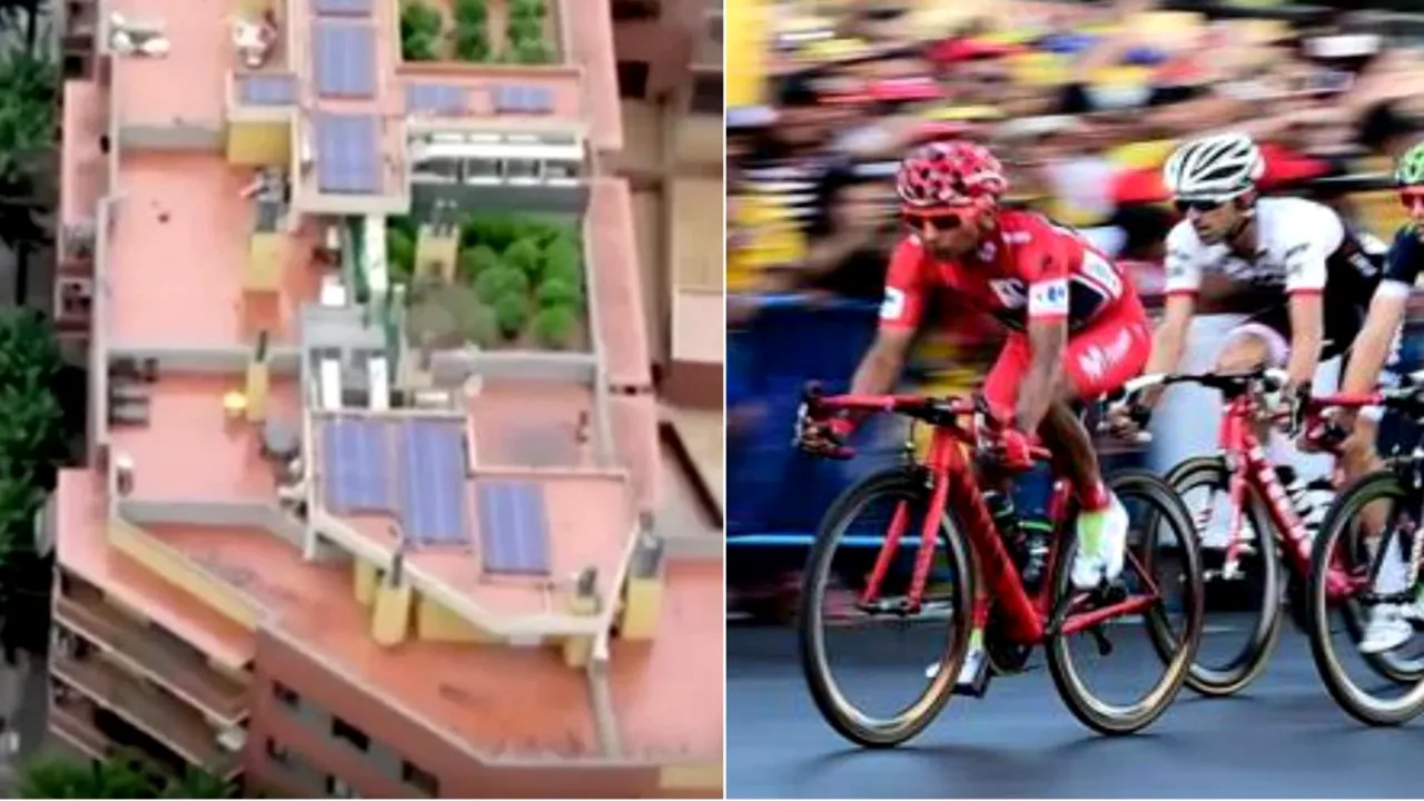 Elicopterul unei televiziuni a filmat, accidental, plantația de cannabis de pe acoperișul unui bloc - VIDEO