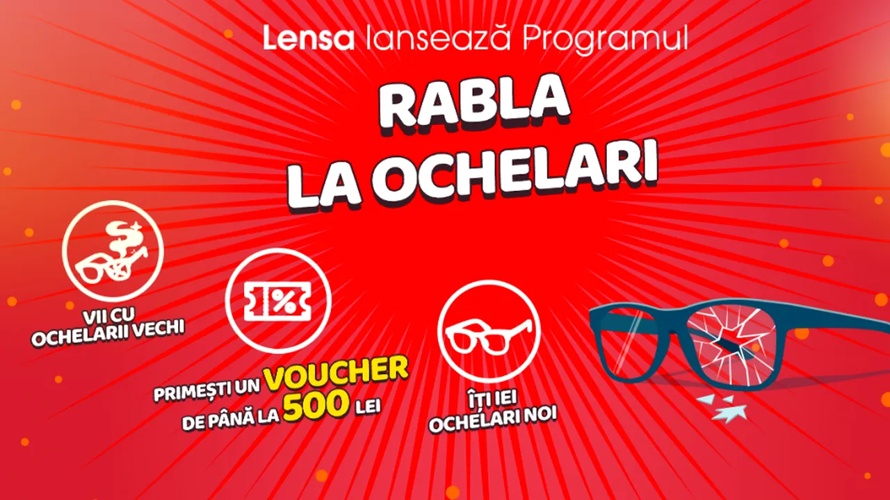 Un lanţ de optică din România a pornit programul Rabla la ochelari, la care s-au înscris peste 19.000 de oameni până în prezent.