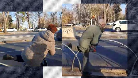 Cum își pun bucureștenii viața în PERICOL la Piața Presei. De când au început lucrările la metrou, mulți PIETONI traversează haotic, sărind garduri