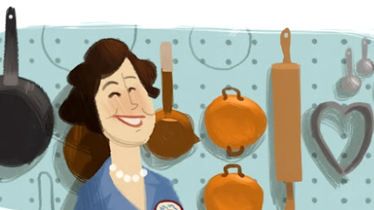 JULIA CHILD GOOGLE DOODLE. Cum a fost creat logo-ul GOOGLE pentru maestrul bucătar JULIA CHILD, văzut miercuri de sute de milioane de oameni - VIDEO