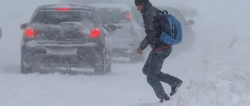 Revine gerul în București: viscol și strat de zăpadă de 15 centimetri 