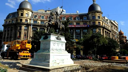 Statuile lui Mihai Viteazul, Gheorghe Lazăr, Spiru Haret și Heliade Rădulescu, readuse la Universitate