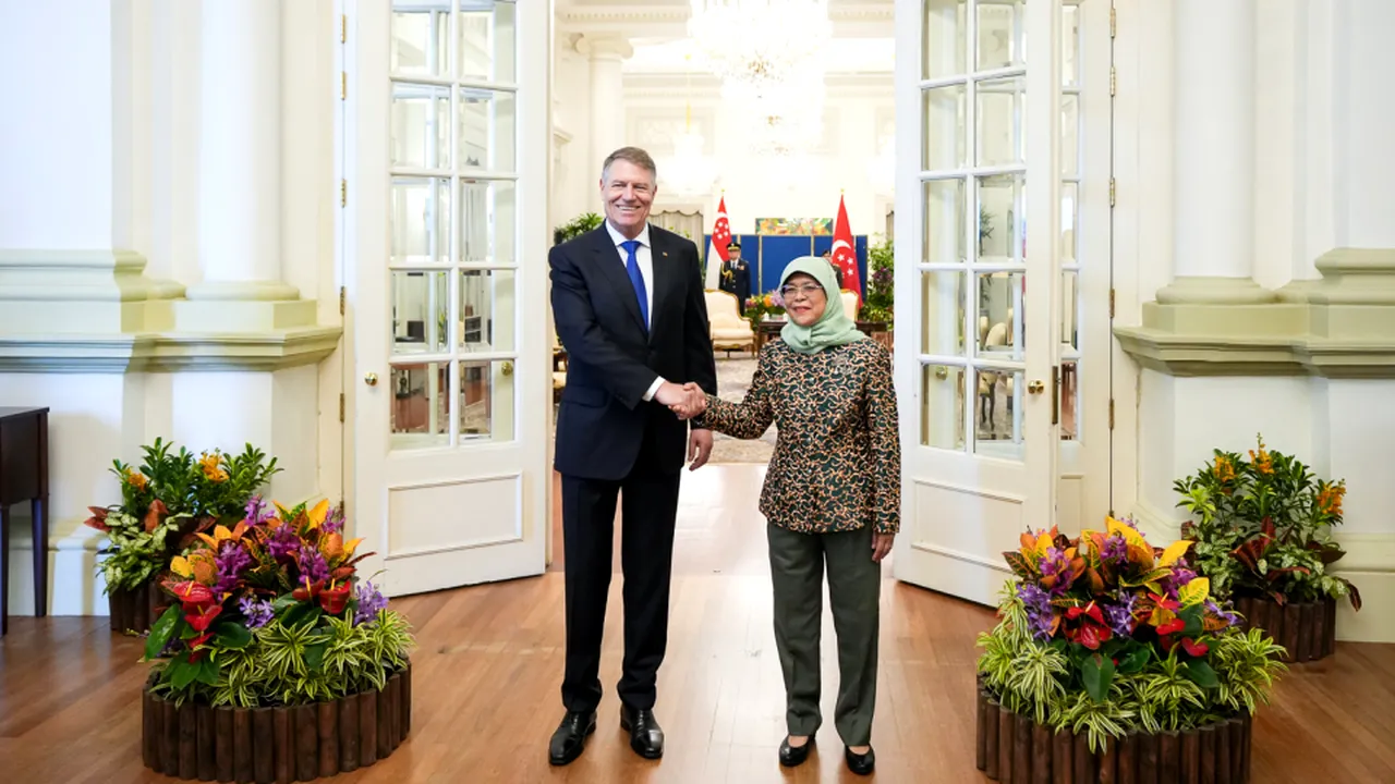 Klaus Iohannis, întrevedere cu președintele Republicii Singapore, Halimah Yacob
